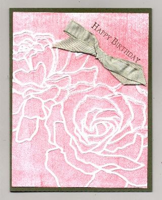 This new Manhattan Flower embossing folder makes elegant cards in a very 