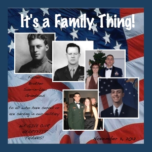 Armed Services Day digital scrapbook page