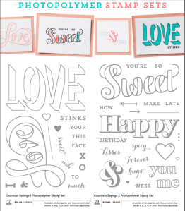 Countless Sayings 1 & 2 photopolymer stamps