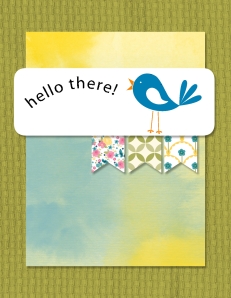 Digital card using Watercolor Wonder and Gingham Garden Designer Series Paper