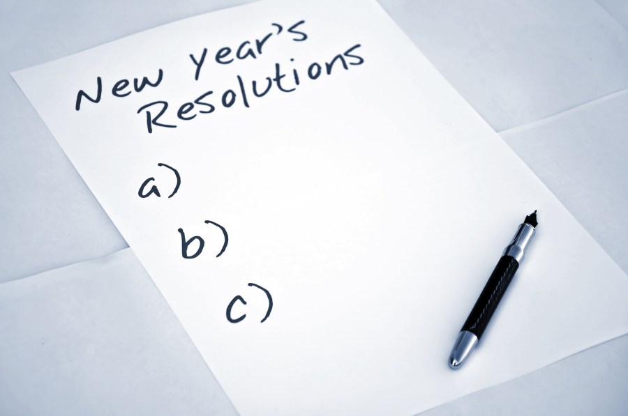 image of a New Year's Resolution list