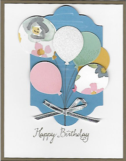 Handmade Birthday card using Balloon Celebration stamp set and Balloon Bouquet Punch