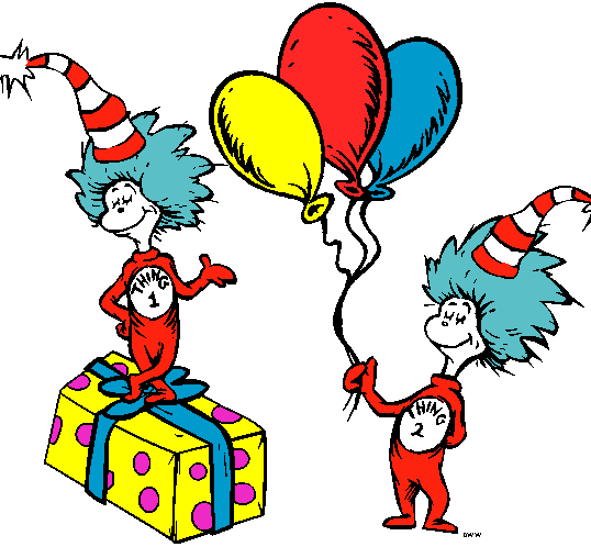 Dr. Suess clip-art of Thing 1 and Thing 2