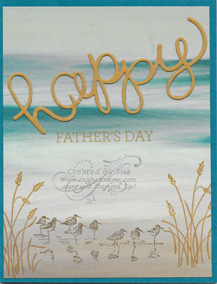 Handmade Father's Day Card using the Wetlands stamp