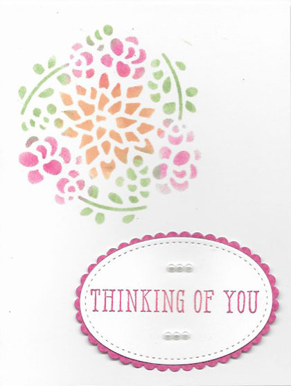 Handmade Thinking of You card created with a Window Box Thinlit die