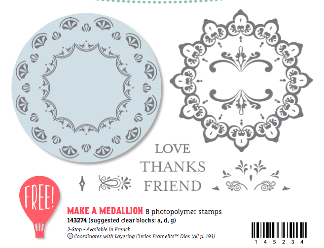 photo of Make a Medallion stamp set that is a new Sale-A-Bration Freebie