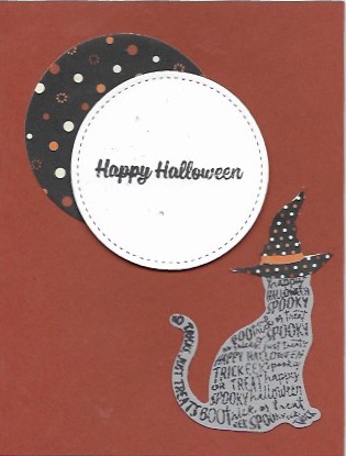 Halloween card using theSpooky Cat bundle and Spooky Night Designer Series Paper