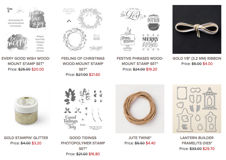 photo of discounted Stampin' Up! Items