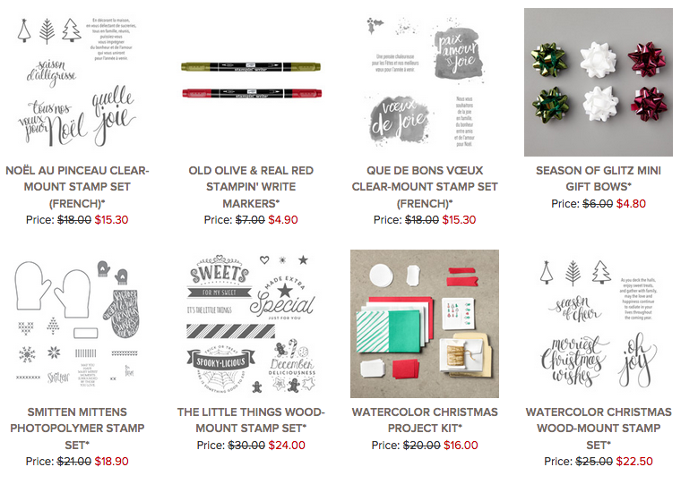 photo of discounted Stampin' Up! Items