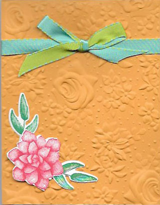 Outside of a twist and pop card using the Painted Seasons bundle and the Country Floral Dynamic Textured Impressions Embossing Folder