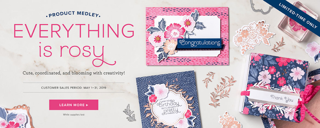 Banner that shows samples using the Everything is Rosy Product Medley