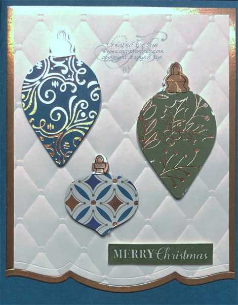 Closeup view of First Christmas Gleaming card