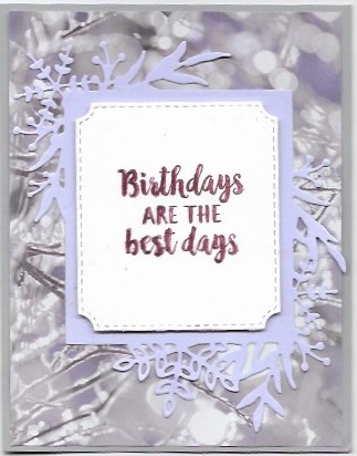 Birthday card created with Frosted Frames dies and Beautiful Friendship Stamp Set