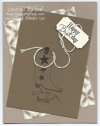 Cowboy boot card