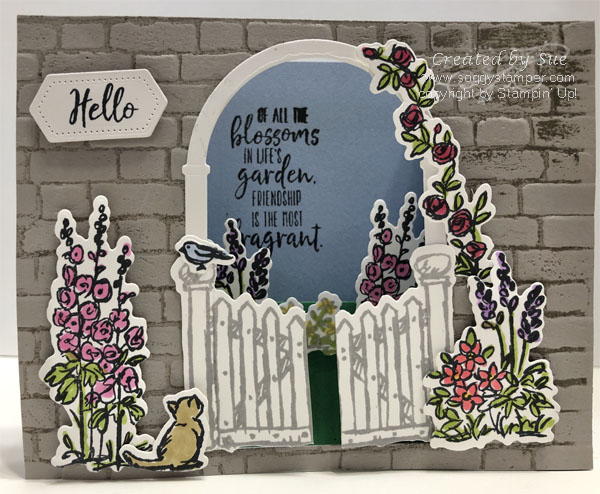 Diorama card created with Grace's Garden Bundle