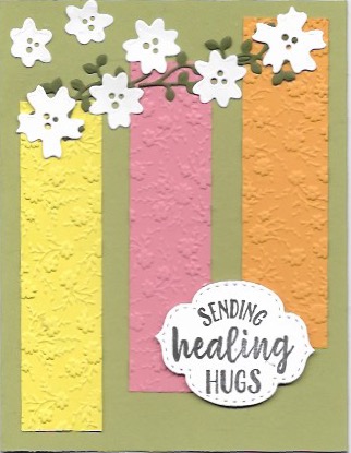 image shows handmade Get Well Card using the Ornate Floral 3D Embossing Folder
