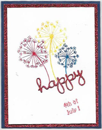 Handmade Happy Fourth of July Card created with Dandelion Wishes.