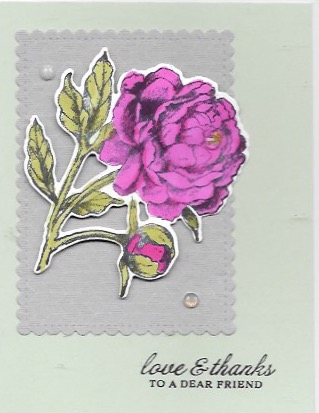 handmade greeting card created with the beautiful Prized Peony Bundle