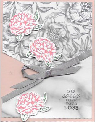 Handmade sympathy card created with the Peony Garden Suite