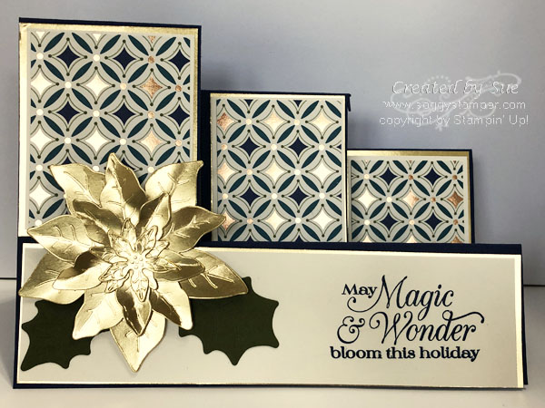 Handmade Christmas Triple Side-step card