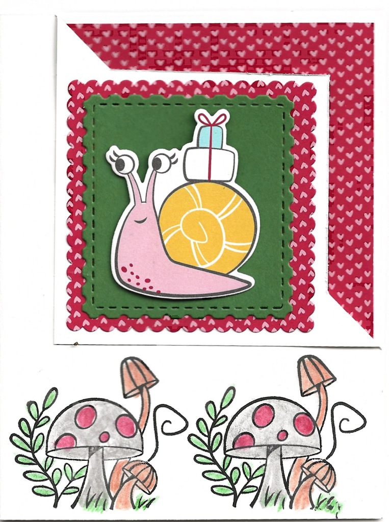 Handmade card using the Snailed It Bundle and Snail Mail Designer Series Paper