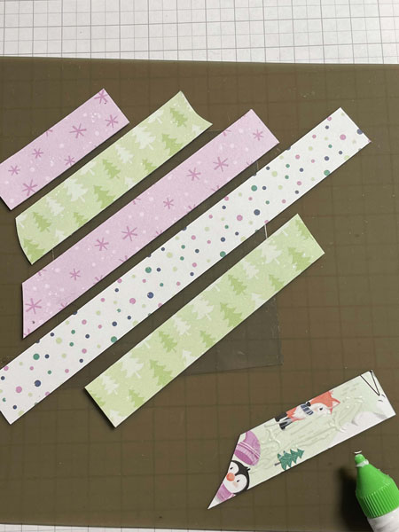 photo shows an example of strips of designer series paper