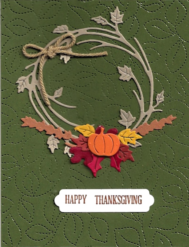 handmade Thanksgiving card using the Sparkle of the Season bundle