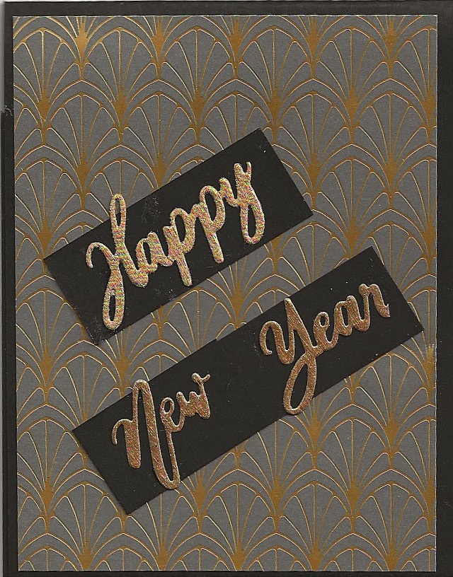 Fancy Fold Happy New Year card created with Simply Elegant Specialty Designer Series Paper