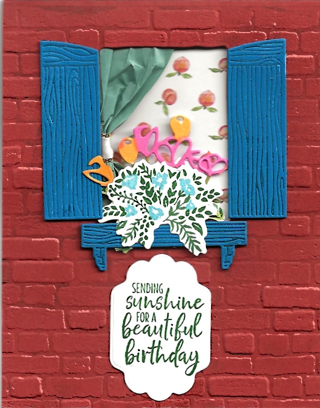 handcrafted card using the Welcoming Window bundle