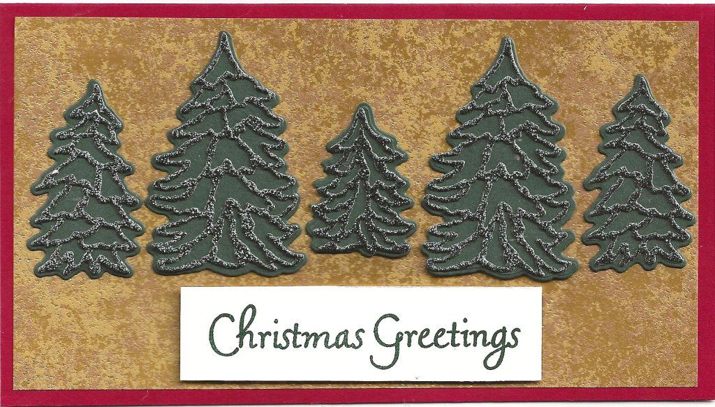 handmade gleaming Trees For Sale Christmas card