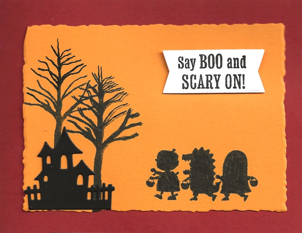 photo shows the front of a Scary Cute W-fold Card
