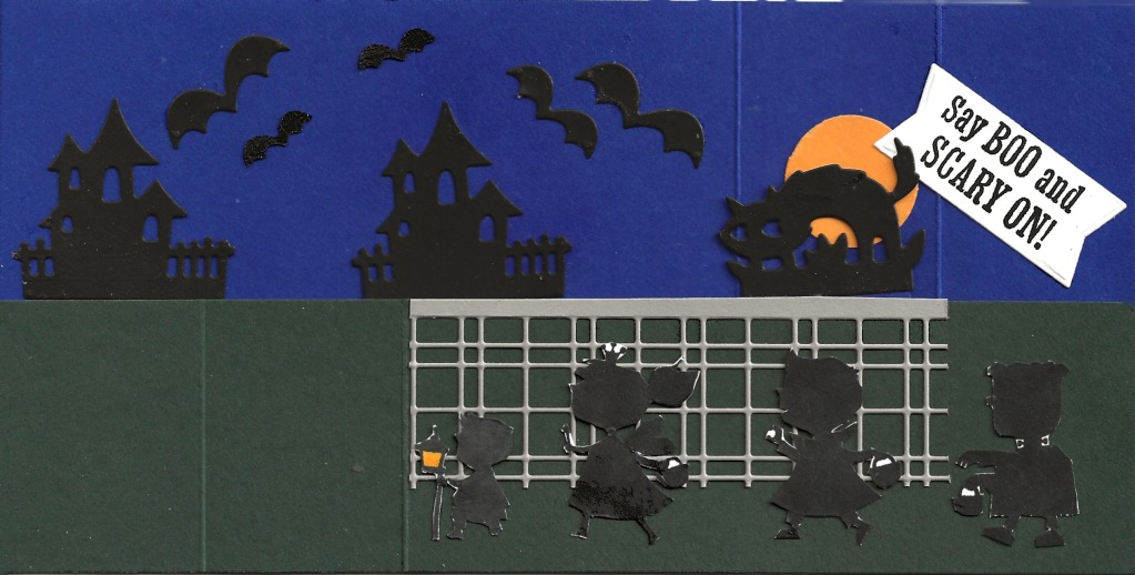 Halloween Scary Cute Pop-up card opened