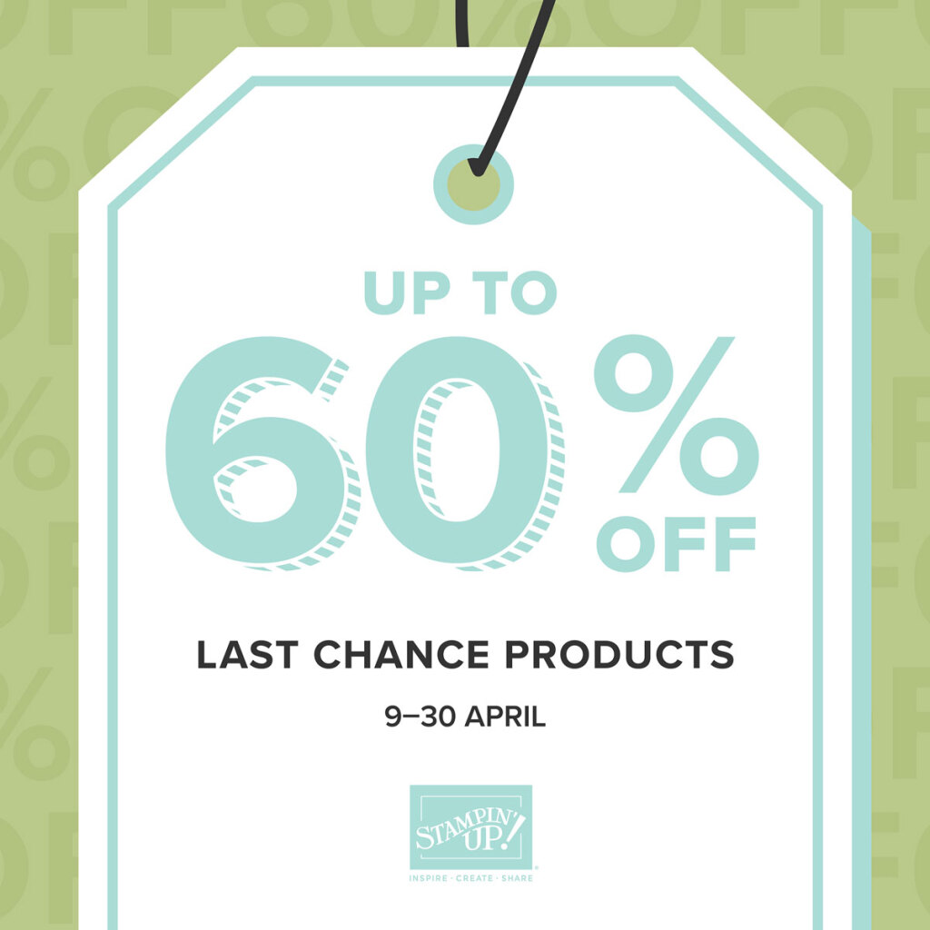Banner that announces the Last Chance Products Sale April 9-30